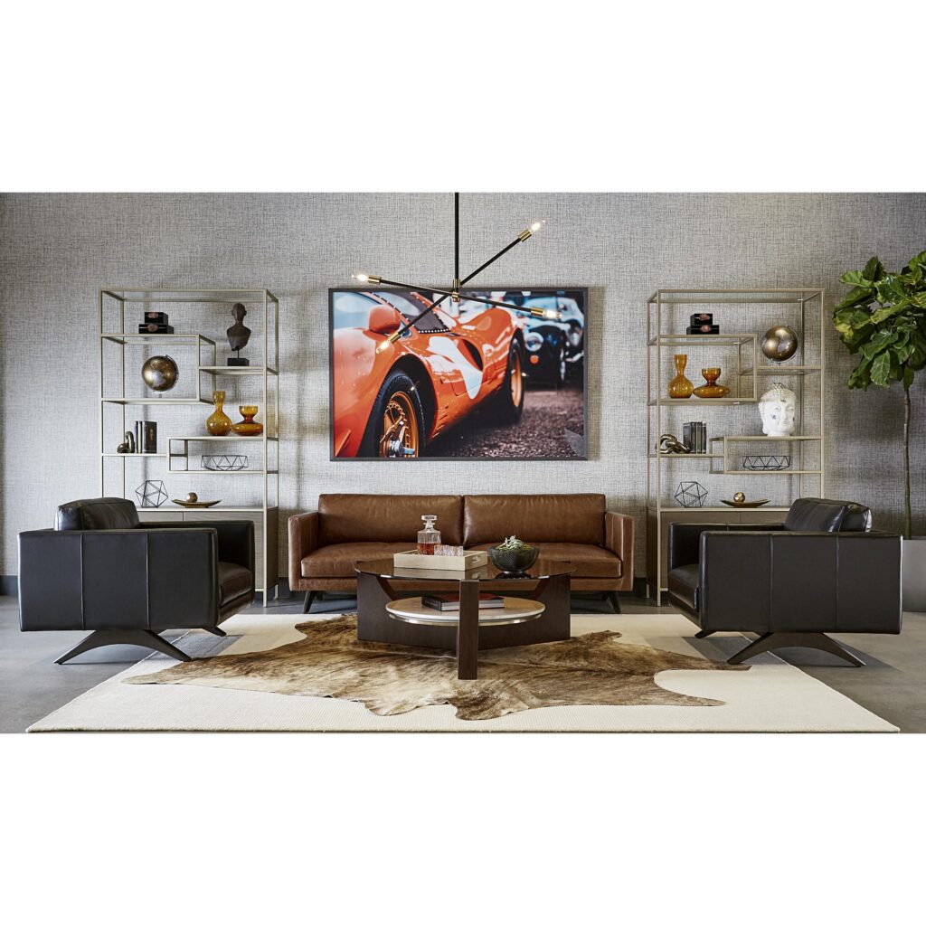 Rogers Armchair - Cortina Black Leather - Image 9