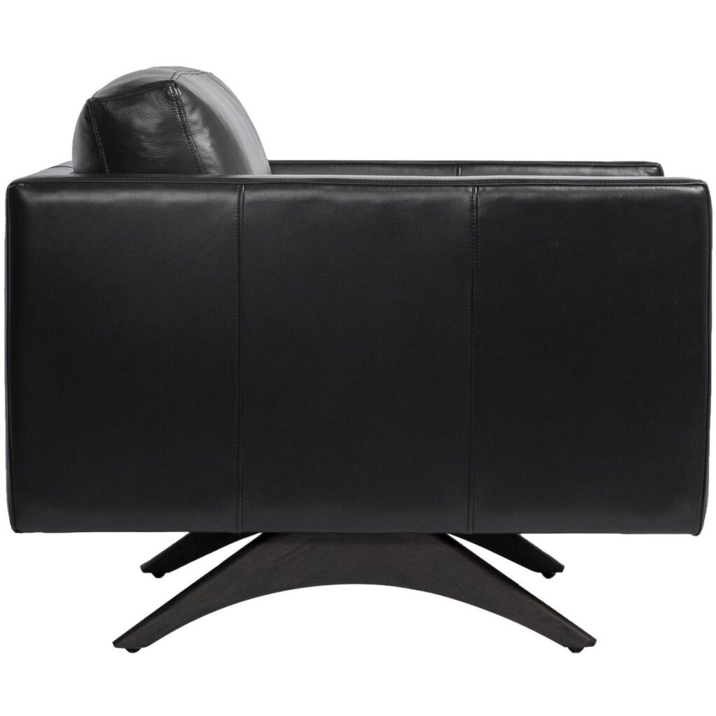 Rogers Armchair - Cortina Black Leather - Image 3