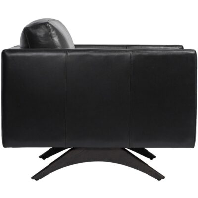 Rogers Armchair - Cortina Black Leather 110577 110577 ROGERS ARMCHAIR CORTINA BLACK LEATHER 2