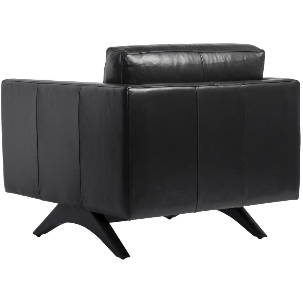 Rogers Armchair - Cortina Black Leather - Image 4