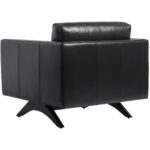 Rogers Armchair - Cortina Black Leather 12 Rogers Armchair - Cortina Black Leather 110577 110577 ROGERS ARMCHAIR CORTINA BLACK LEATHER 3