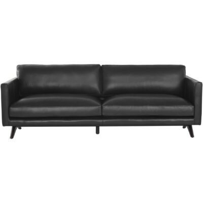 Rogers Sofa - Cortina Black Leather 110580 110580 ROGERS SOFA CORTINA BLACK LEATHER 2