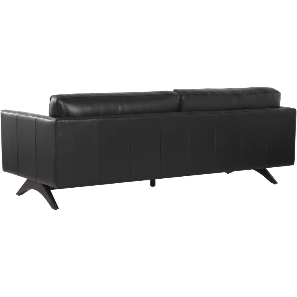 Rogers Sofa - Cortina Black Leather - Image 3