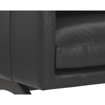 Rogers Sofa - Cortina Black Leather 110580 110580 ROGERS SOFA CORTINA BLACK LEATHER 6