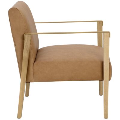 Earl Lounge Chair - Rustic Oak - Ludlow Sesame Leather 110602 110602 EARL LOUNGE CHAIR RUSTIC OAK LUDLOW SESAME LEATHER 2