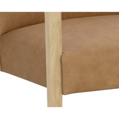 Earl Lounge Chair - Rustic Oak - Ludlow Sesame Leather 110602 110602 EARL LOUNGE CHAIR RUSTIC OAK LUDLOW SESAME LEATHER 6