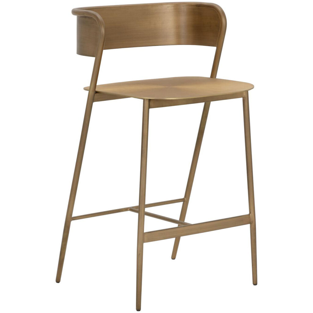 Keanu Counter Stool - Antique Gold