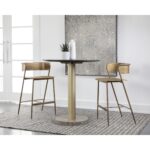 Keanu Counter Stool - Antique Gold 12 Keanu Counter Stool - Antique Gold 110612 110612 KEANU COUNTER STOOL ANTIQUE BRASS 5