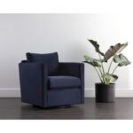 Georgie Swivel Lounge Chair - Abbington Navy 12 Georgie Swivel Lounge Chair - Abbington Navy 110632 110632 GEORGIE SWIVEL LOUNGE CHAIR ABBINGTON NAVY 5