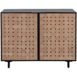 Omari Sideboard - Small - Suede Light Tan Leather 8 Omari Sideboard - Small - Suede Light Tan Leather 110769 110769 OMARI SIDEBOARD SMALL SUEDED LIGHT TAN LEATHER 2