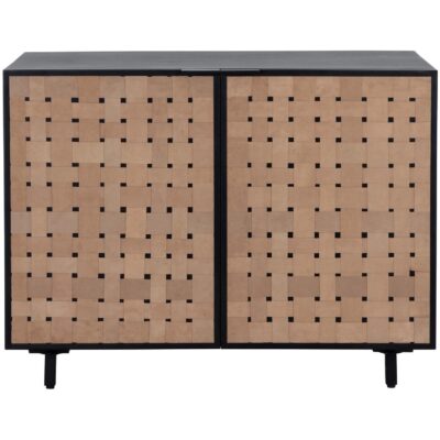 Omari Sideboard - Small - Suede Light Tan Leather 110769 110769 OMARI SIDEBOARD SMALL SUEDED LIGHT TAN LEATHER 2