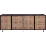 Omari Sideboard - Large - Suede Light Tan Leather 110770 110770 OMARI SIDEBOARD LARGE SUEDED LIGHT TAN LEATHER 3