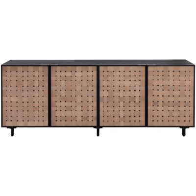 Omari Sideboard - Large - Suede Light Tan Leather 110770 110770 OMARI SIDEBOARD LARGE SUEDED LIGHT TAN LEATHER 3