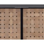 Omari Sideboard - Large - Suede Light Tan Leather 110770 110770 OMARI SIDEBOARD LARGE SUEDED LIGHT TAN LEATHER 7