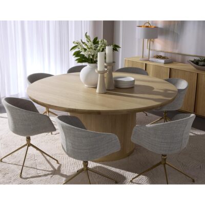 Kalla Dining Table - Round - Rustic Oak - 68" 110774 110774 KALLA DINING TABLE ROUND NATURAL 68 5