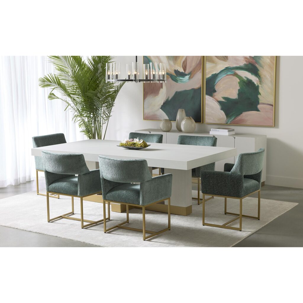 Greco Dining Armchair - Aura Teal - Image 9