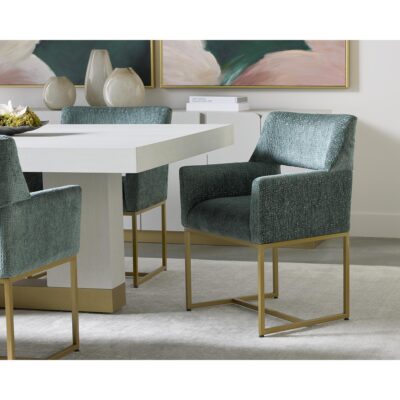 Greco Dining Armchair - Aura Teal 110782 110782 GRECO DINING ARMCHAIR AURA TEAL 5