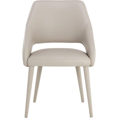 Galen Dining Chair - Linea Light Grey Leather 110790 110790 GALEN DINING CHAIR LINEA LIGHT GREY LEATHER 1