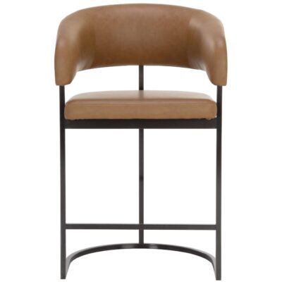 Marris Counter Stool - Gunmetal - Milliken Cognac 110907 110907 MARRIS COUNTER STOOL GUNMETAL MILLIKEN COGNAC 1