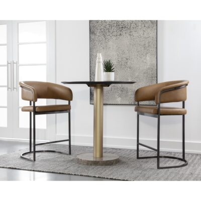 Marris Counter Stool - Gunmetal - Milliken Cognac 110907 110907 MARRIS COUNTER STOOL GUNMETAL MILLIKEN COGNAC 5