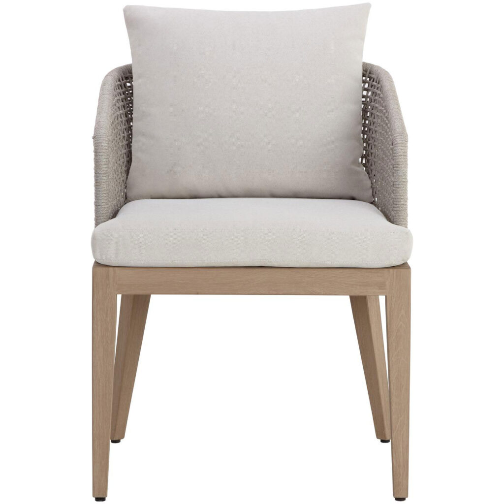 Capri Dining Armchair - Drift Brown - Palazzo Cream - Image 2