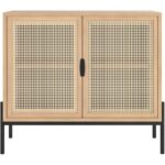 Avida Sideboard - Small - Black - Rustic Oak/Natural 110947 110947 AVIDA SIDEBOARD SMALL 1