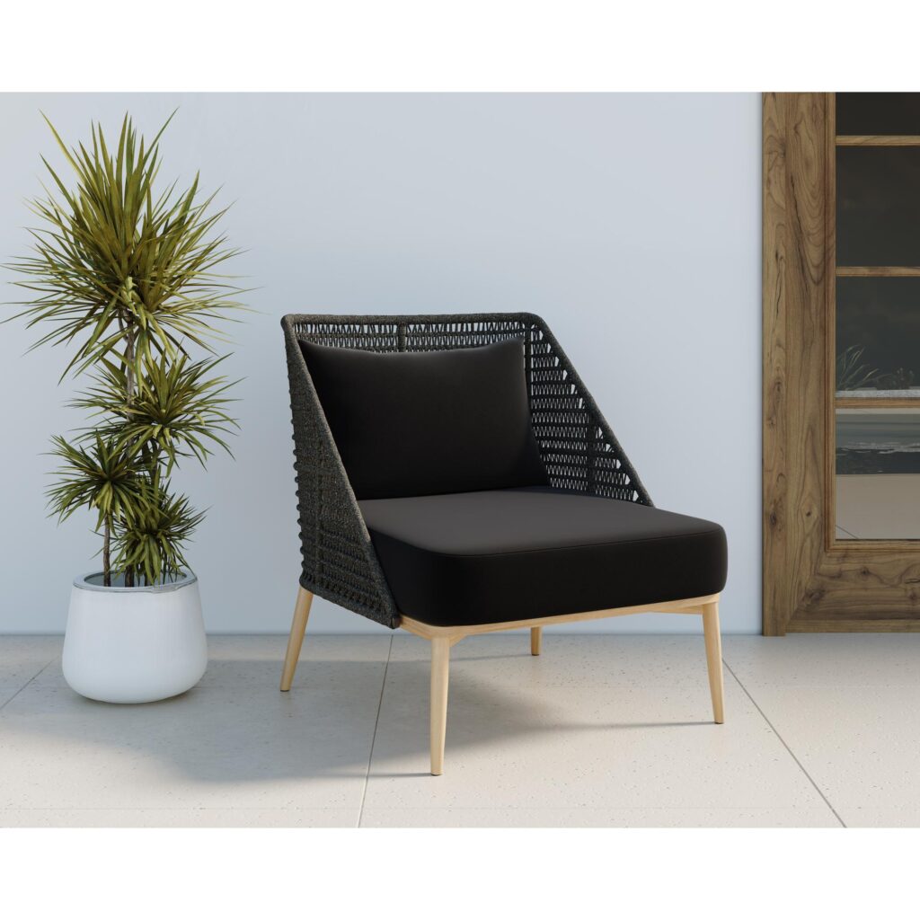 Andria Lounge Chair - Arashi Black - Image 5