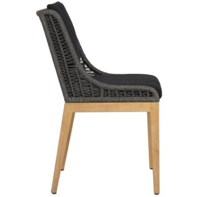 Sorrento Dining Chair - Natural - Arashi Black 110963 110963 SORRENTO DINING CHAIR NATURAL REGENCY BLACK 2