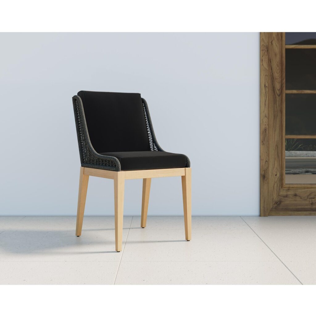 Sorrento Dining Chair - Natural - Arashi Black - Image 8