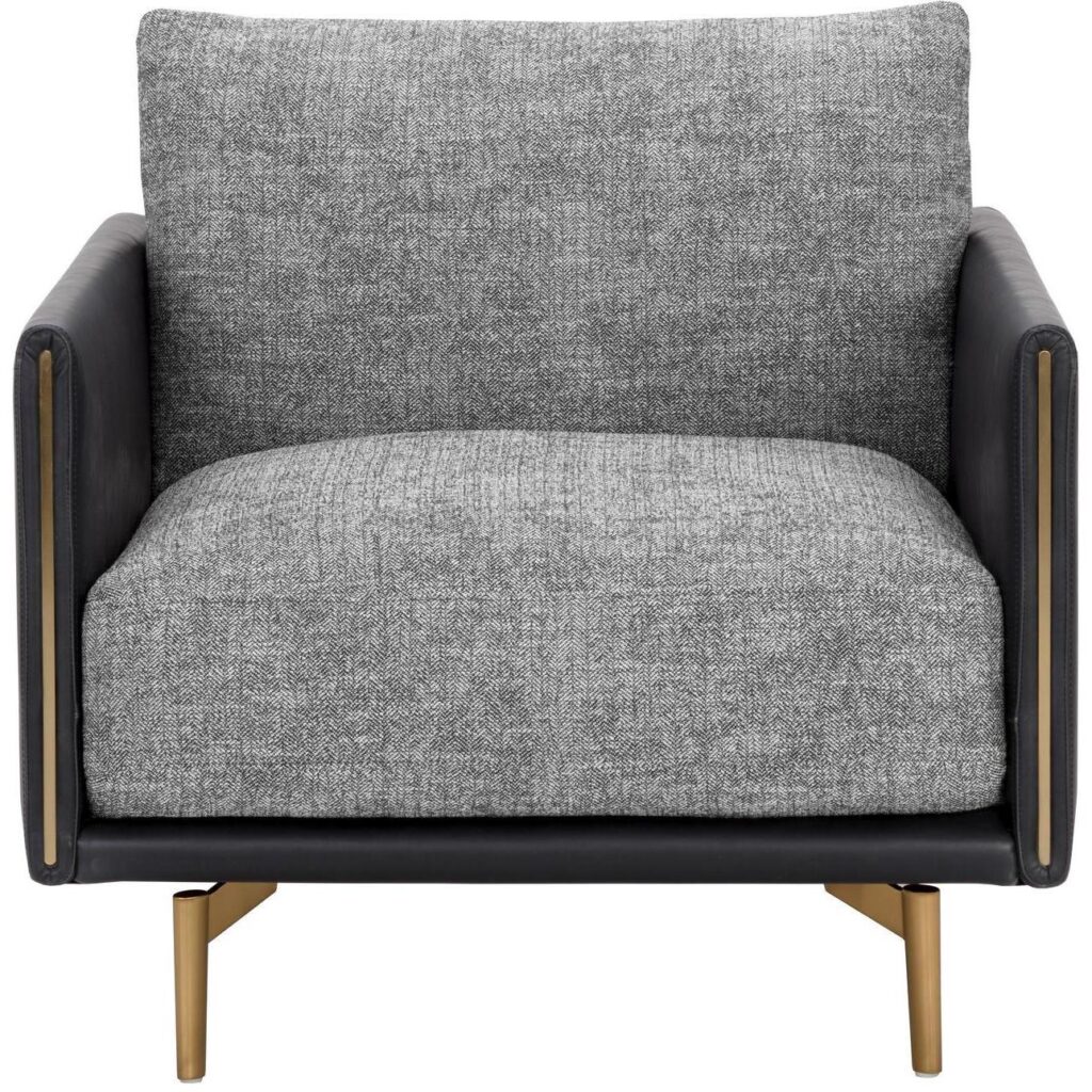 Ashi Armchair - Nash Zebra / Coal Black - Image 2