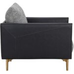 Ashi Armchair - Nash Zebra / Coal Black 110997 110997 ASHI ARMCHAIR NASH ZEBRA COAL BLACK 2