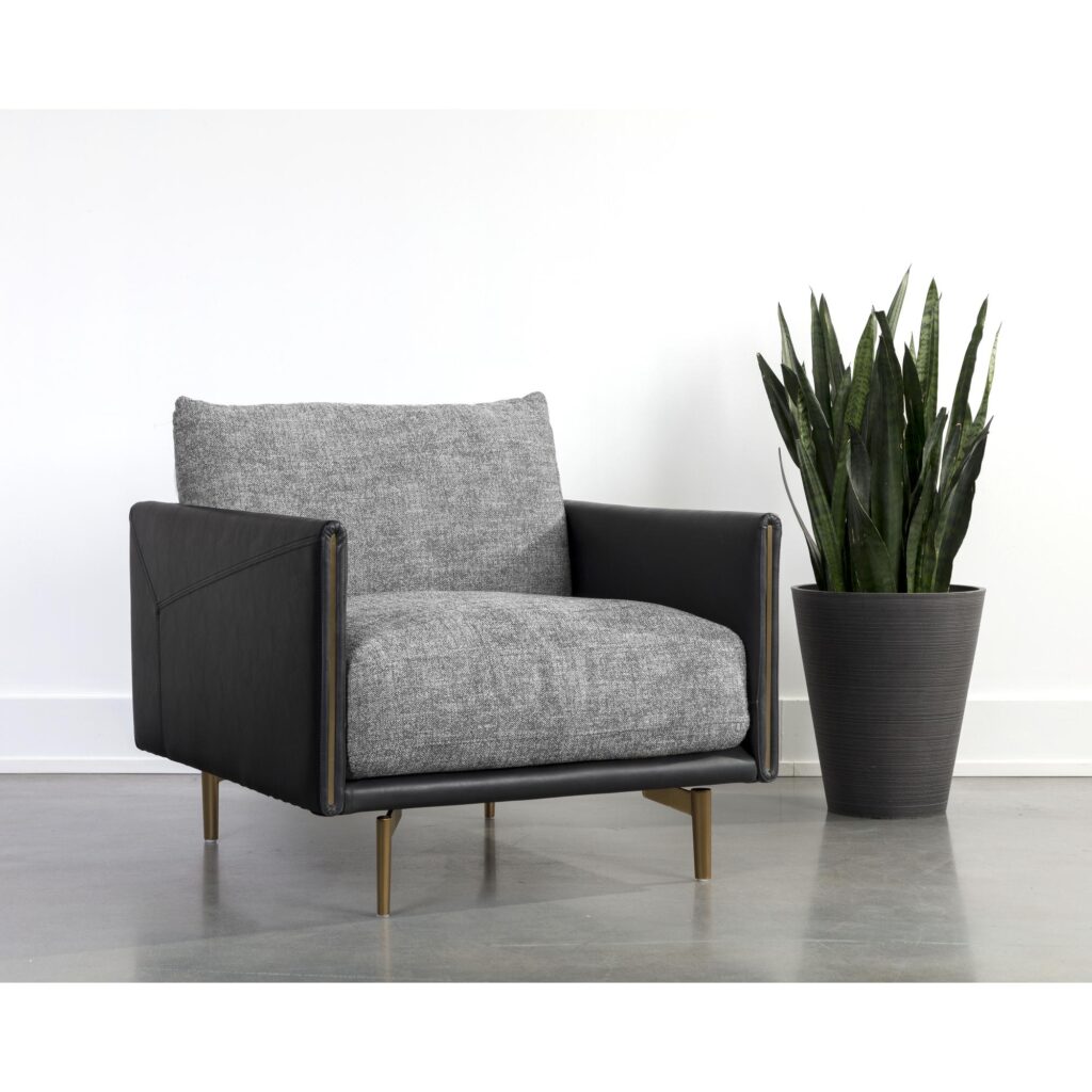 Ashi Armchair - Nash Zebra / Coal Black - Image 5