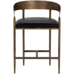 Zanatta Counter Stool - Charcoal Black Leather 9 Zanatta Counter Stool - Charcoal Black Leather 111000 111000 ZANATTA COUNTER STOOL CHARCOAL BLACK LEATHER 1
