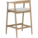 Jeremy Counter Stool - Weathered Oak - Dove Cream 8 Jeremy Counter Stool - Weathered Oak - Dove Cream 111008 111008 JEREMY COUNTER STOOL WEATHERED OAK DOVE CREAM 3