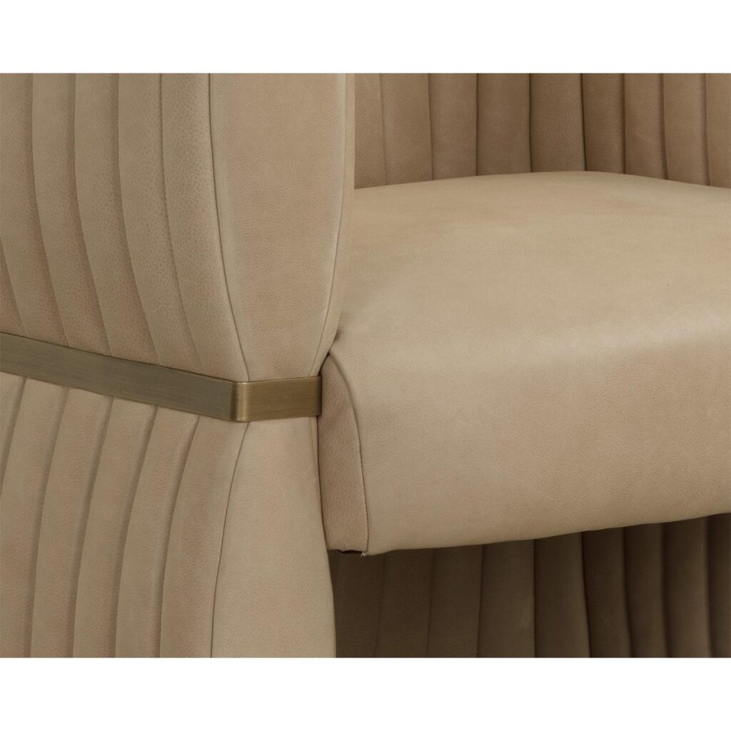 Tryor Lounge Chair - Sahara Sand Leather - Image 5