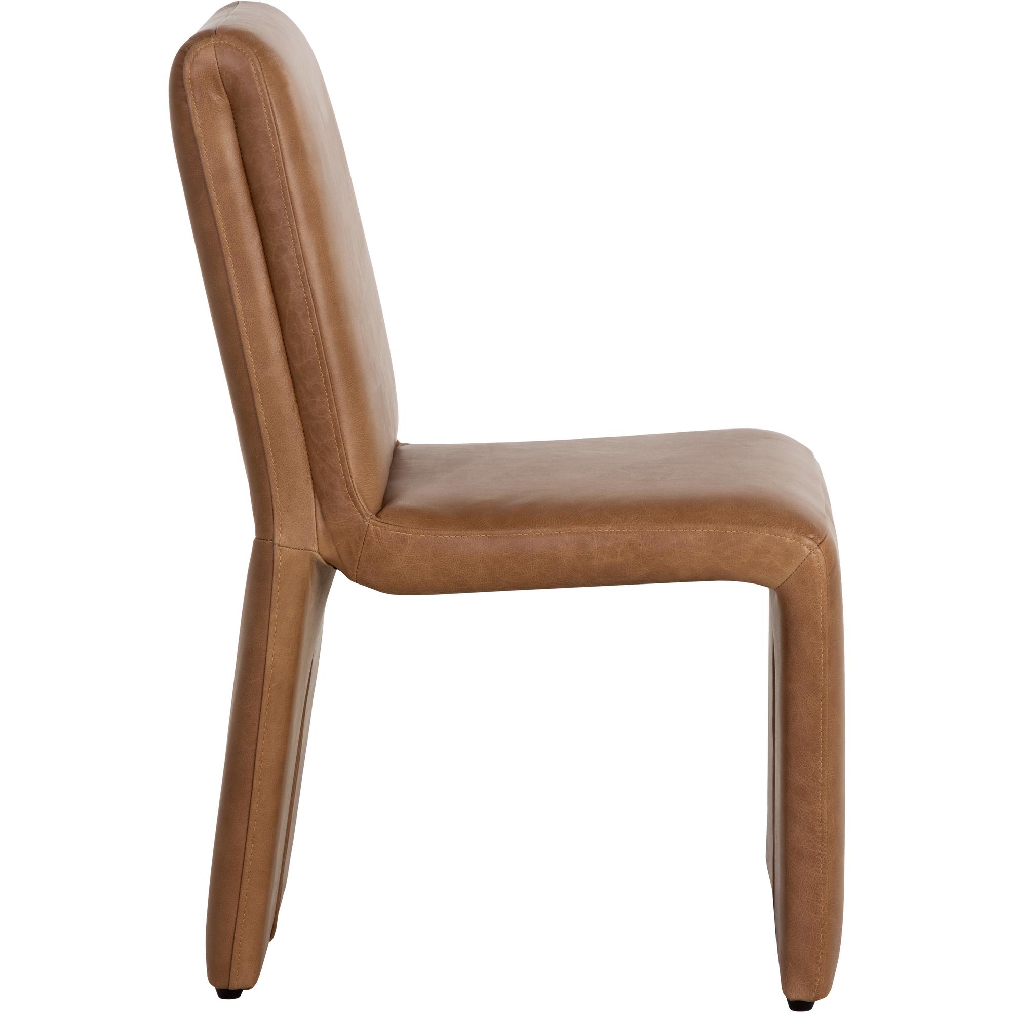 Cascata Dining Chair - Marseille Camel Leather 3 Cascata Dining Chair - Marseille Camel Leather - Image 3