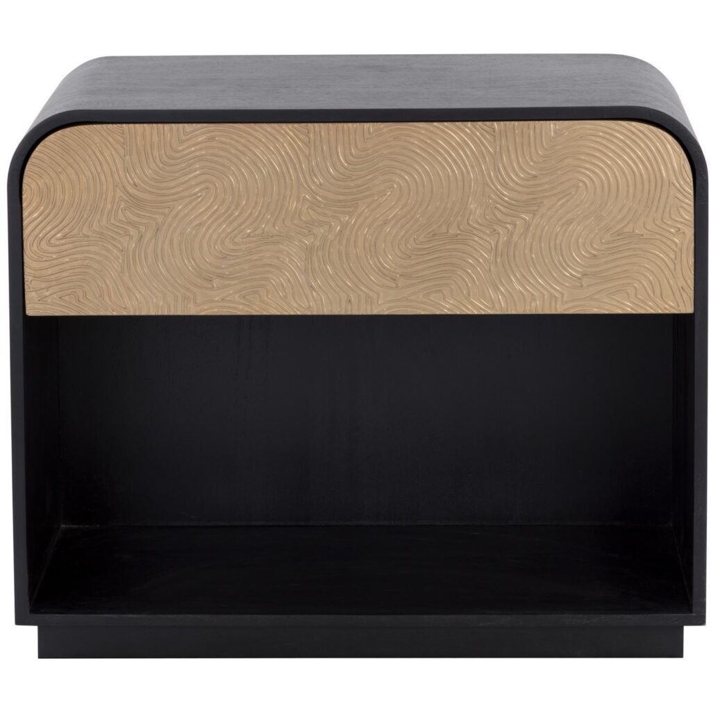 Algarve Nightstand - Black / Champagne Gold - Image 3