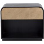 Algarve Nightstand - Black / Champagne Gold 8 Algarve Nightstand - Black / Champagne Gold 111016 111016 ALGARVE NIGHTSTAND BLACK CHAMPAGNE GOLD 2