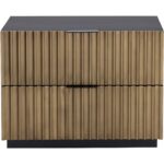 Carlin Nightstand - Black / Antique Brass 9 Carlin Nightstand - Black / Antique Brass 111018 111018 CARLIN NIGHTSTAND BLACK ANTIQUE BRASS 2