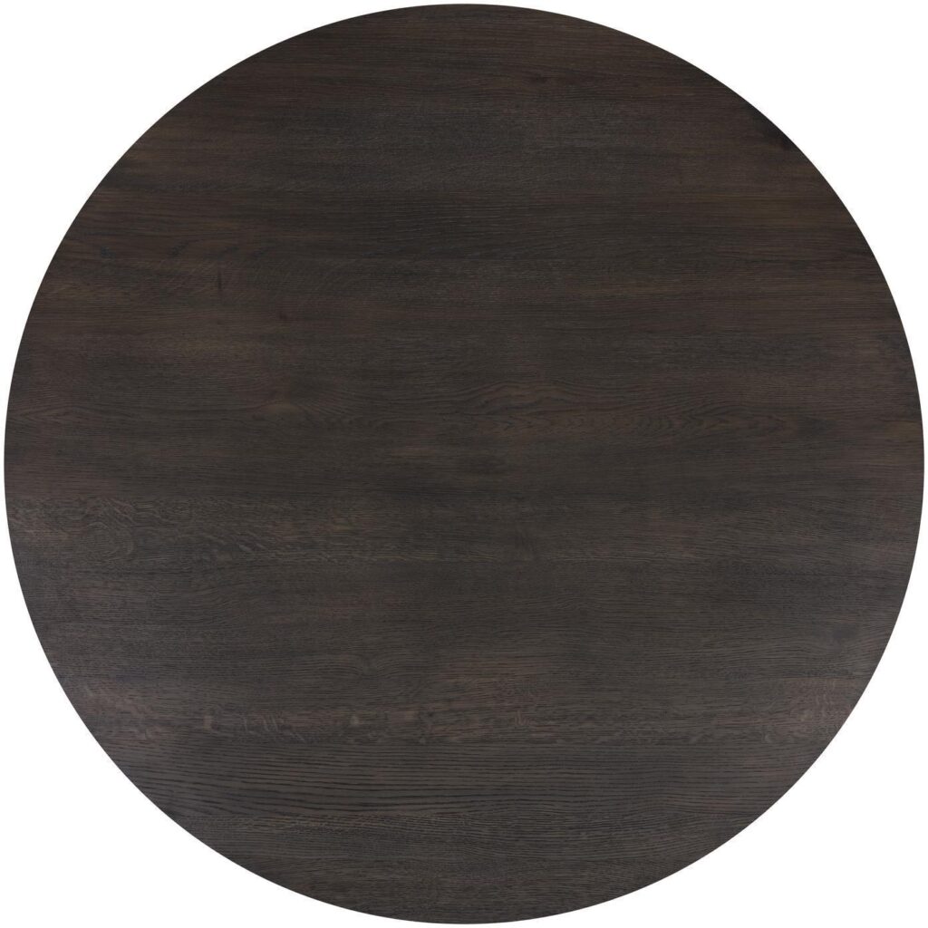 Elina Dining Table - Round - Brown Oak - 54" - Image 3