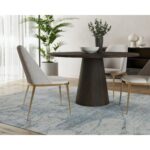 Elina Dining Table - Round - Brown Oak - 54" 8 Elina Dining Table - Round - Brown Oak - 54" 111023 111023 ELINA DINING TABLE BROWN OAK 54 5