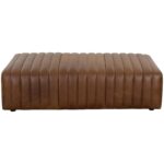 Lewin Ottoman - Rectangular - Aged Cognac Leather 4 Lewin Ottoman - Rectangular - Aged Cognac Leather 111039 111039 LEWIN OTTOMAN RECTANGULAR AGED COGNAC LEATHER 1