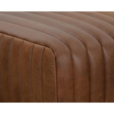 Lewin Ottoman - Rectangular - Aged Cognac Leather 111039 111039 LEWIN OTTOMAN RECTANGULAR AGED COGNAC LEATHER 6