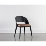 Dezirae Dining Chair - Black - Cognac Leather 111040 111040 DEZIRAE DINING CHAIR BLACK COGNAC LEATHER 5