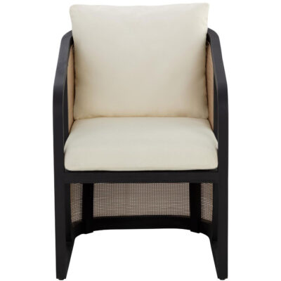 Palermo Dining Chair - Charcoal - Stinson Cream 111042 111042 PALERMO DINING CHAIR CHARCOAL STINSON CREAM 1