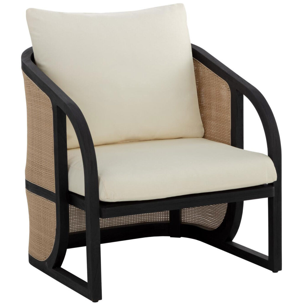 Palermo Lounge Chair - Charcoal - Stinson Cream