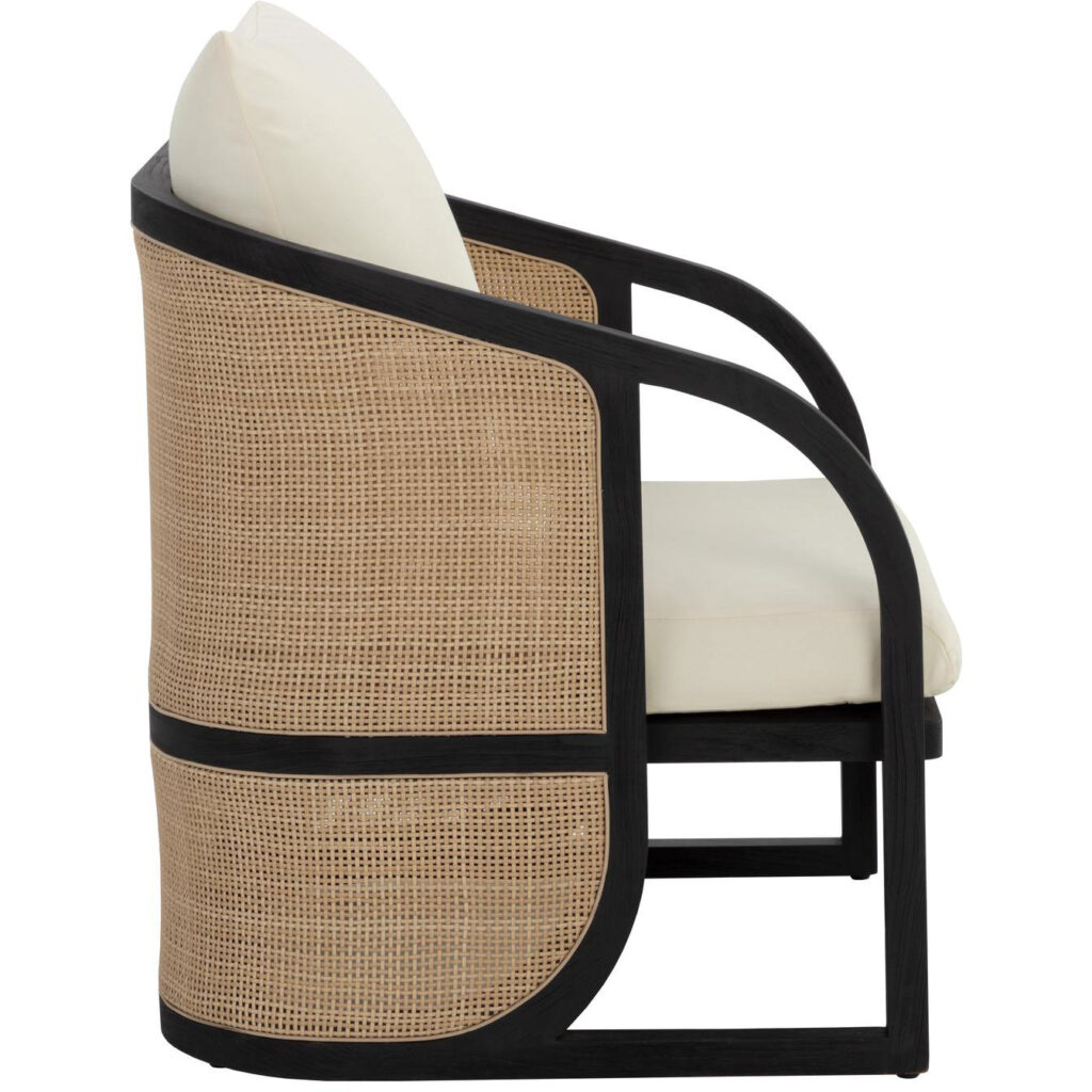 Palermo Lounge Chair - Charcoal - Stinson Cream - Image 3