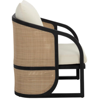 Palermo Lounge Chair - Charcoal - Stinson Cream 111044 111044 PALERMO LOUNGE CHAIR CHARCOAL STINSON CREAM 2