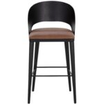 Dezirae Barstool - Black - Cognac Leather 9 Dezirae Barstool - Black - Cognac Leather 111051 111051 DEZIRAE BARSTOOL BLACK COGNAC LEATHER 1