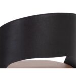 Dezirae Barstool - Black - Cognac Leather 15 Dezirae Barstool - Black - Cognac Leather 111051 111051 DEZIRAE BARSTOOL BLACK COGNAC LEATHER 8